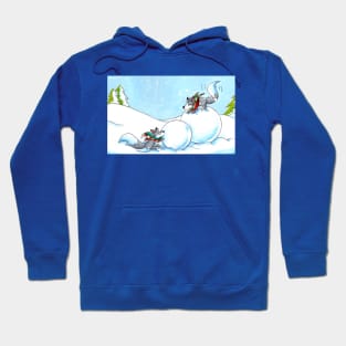 Snowman Building Hoodie